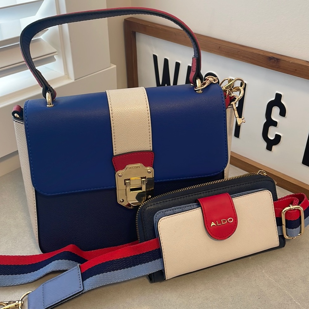 Aldo flap bag with wallet/waist bag